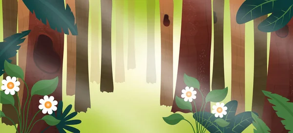 Ilustración Diseño Hada Bosque Fondo Pantalla — Vector de stock