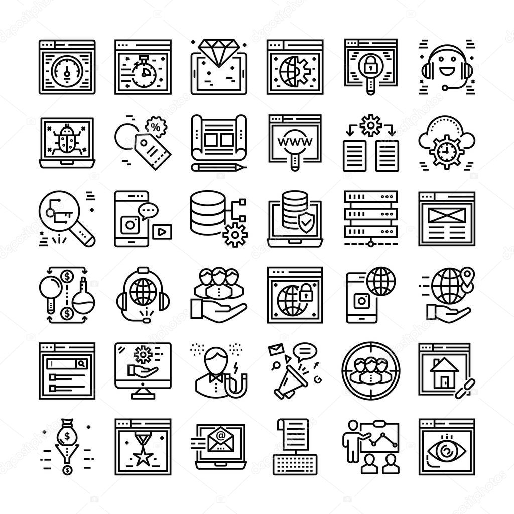 Here is useful and trendy seo and web icons set, Hope you can find a great use for them in web pages and web designing, so capture this pack and utilize it to related projects.