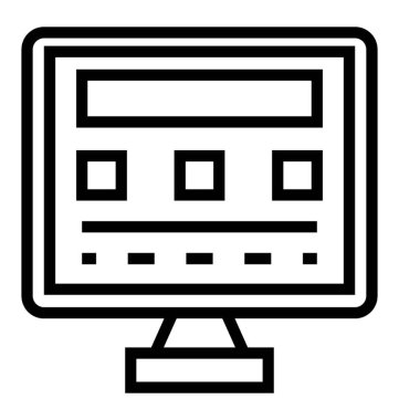 Çizgi vektör tasarım web tasarım simgesi.