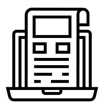 Satır tasarımında blog simgesi.