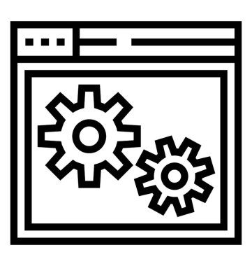 Satır tasarımında Web optimizasyonu simgesi.