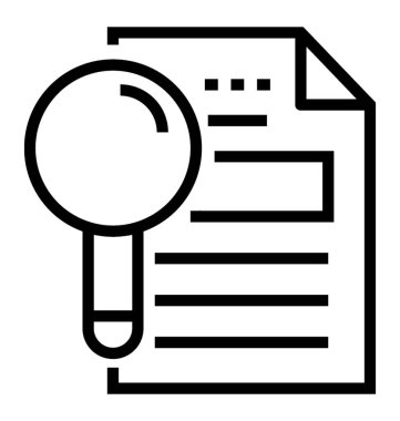 Arama web simgesinin satır tasarımı.