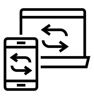 Duyarlı tasarım simgesinin çizgi tasarımı.