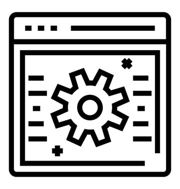 Web ayarları simgesinin satır tasarımı.