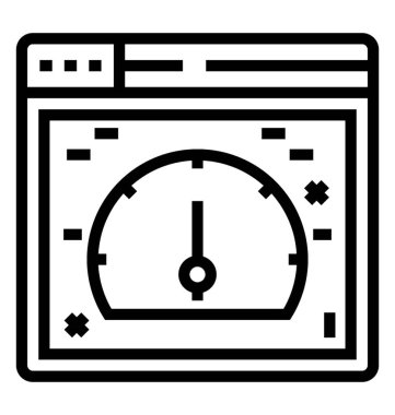 Web hız simgesinin hat tasarımı.