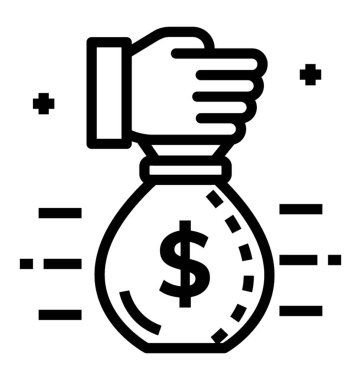 Hat tasarımında yatırım simgesi.