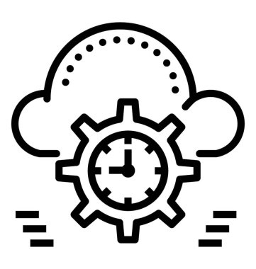 Satır tasarımında zaman yönetimi simgesi.