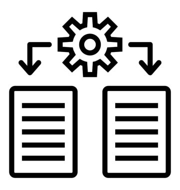 Satır tasarımında sayfa ayarı simgesi.