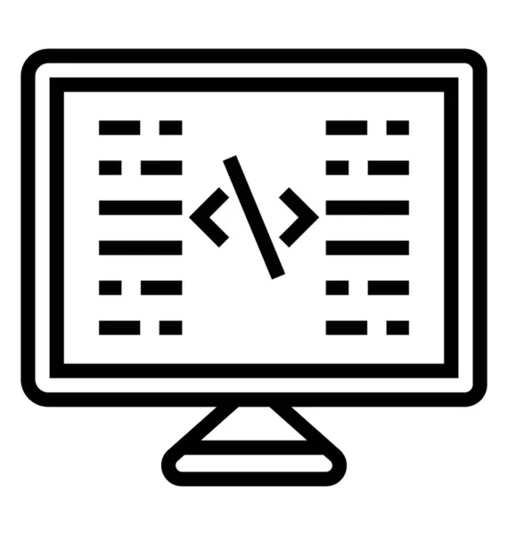 Diseño Línea Del Icono Desarrollo Web — Archivo Imágenes Vectoriales