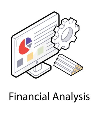 Finansal analiz, İzometrik simge tasarımı 