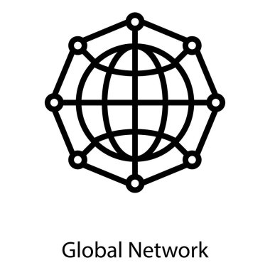 Küresel ağ iletişim hattı vektörü 
