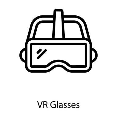 Çizgi tasarımında 3d gözlük vektörü