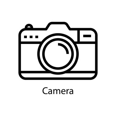 Satır tasarım kamera simgesi.