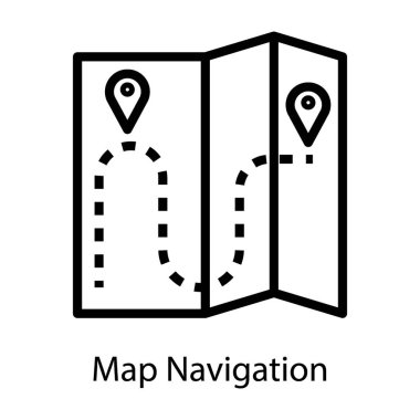 Satır tasarımında harita konum simgesi.