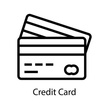 Beyaz arka plan üzerinde izole kredi kartı simgesi 