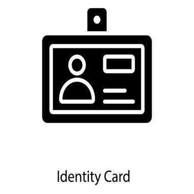 Glyph tasarımında kimlik kartı simgesi 