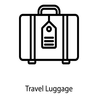 Satır vektörde bagaj simgesi tasarımı 