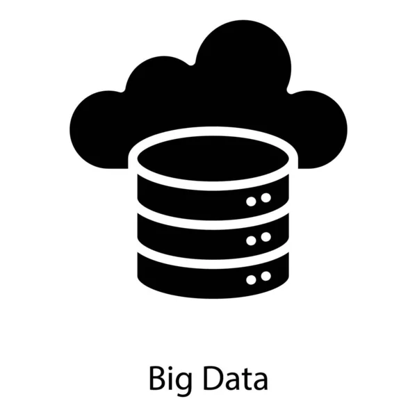 Design Von Cloud Datenbank Speichersymbolen — Stockvektor