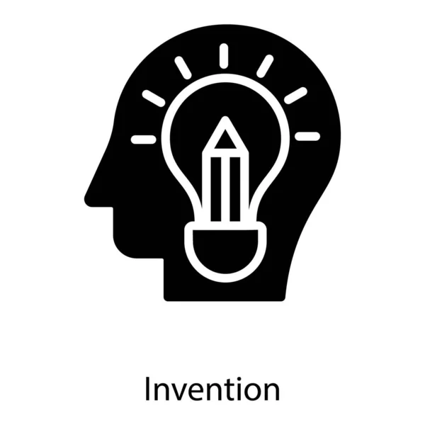 Thinking Innovation Vector Solid Design — Stock Vector