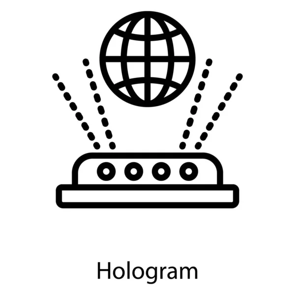 Teknik Hologram Vektor Linje Design — Stock vektor