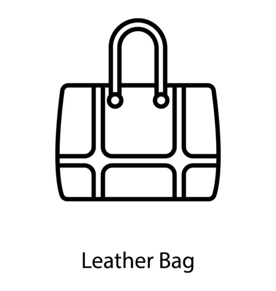 ラインデザインのレディースバッグのアイコン — ストックベクタ