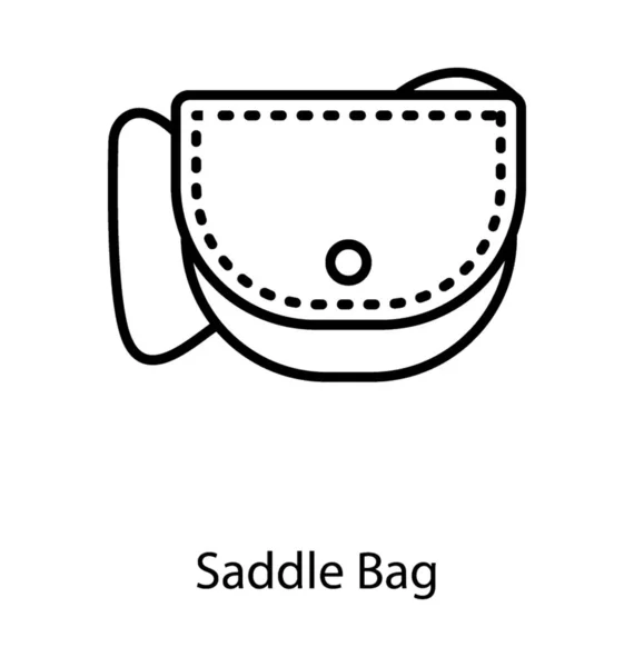 Diseño Del Icono Bolsa Montar Vector Línea — Vector de stock