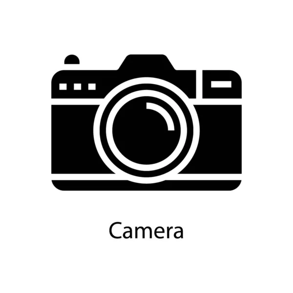 Camera Icon Glyph Design — Stock Vector