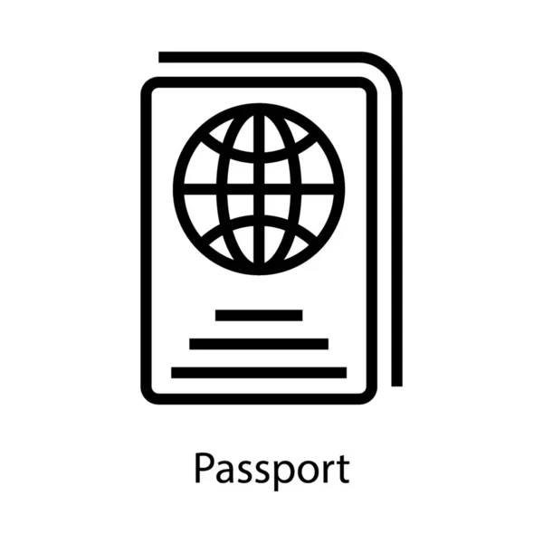 行矢量中的护照图标 — 图库矢量图片