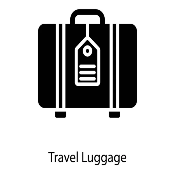 Bagage Ikon Design Glyph Vector — Stock vektor