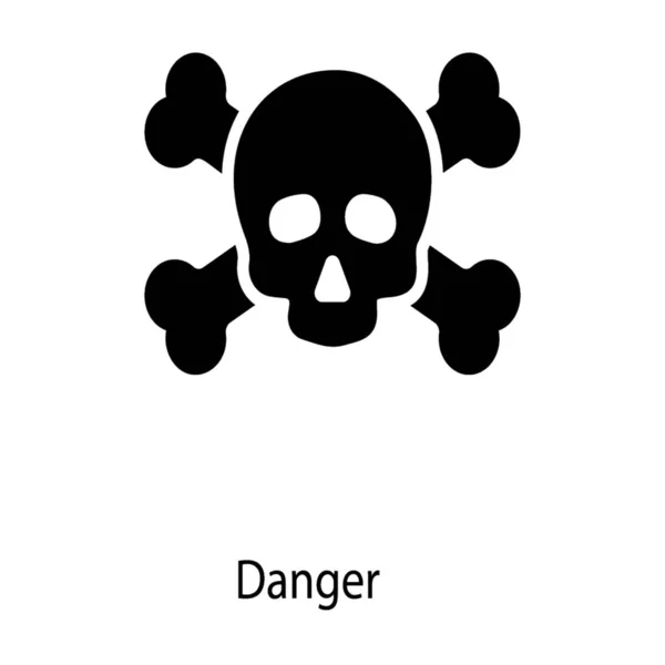 Glyph Tasarımında Tehlike Uyarısı Simgesi — Stok Vektör