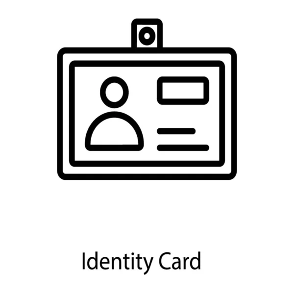 Personalausweis Symbol Liniendesign — Stockvektor