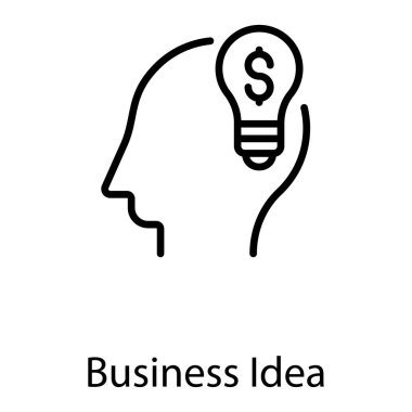 Satır tasarımında iş fikri vektörü 