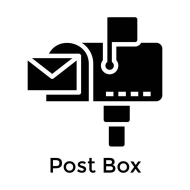 Düz tasarımda post box vektörü 