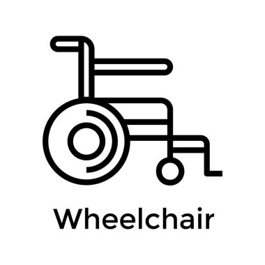 Dize tasarımında engelli tekerlekli sandalye vektörü 