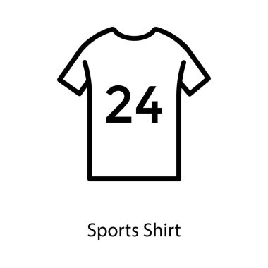 Çizgi tasarımında spor gömlek vektörü 