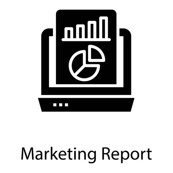 Informe Marketing Línea Diseño Sólido — Vector de stock