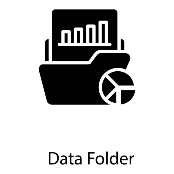Vecteur Dossier Données Dans Conception Solide — Image vectorielle