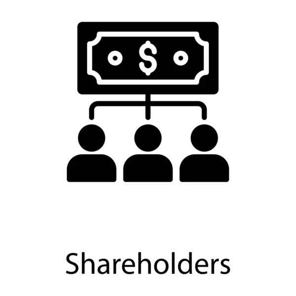 Projeto Vetorial Acionistas Empresariais Sólidos — Vetor de Stock