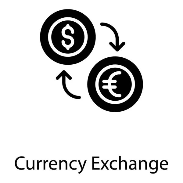 Currency Exchange Vector Solid Design — Stock Vector