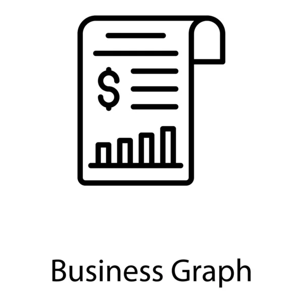 Relatório Crescimento Financeiro Ícone Linha — Vetor de Stock