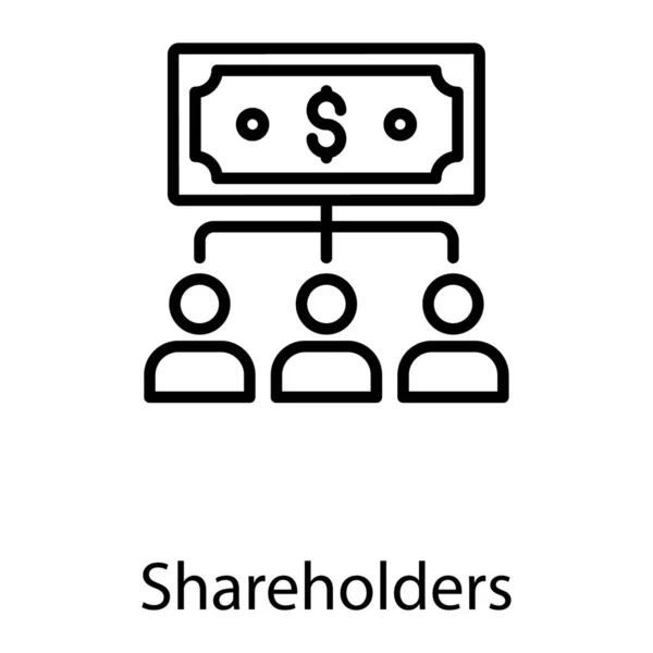 Linie Geschäftsaktionäre Vektordesign — Stockvektor