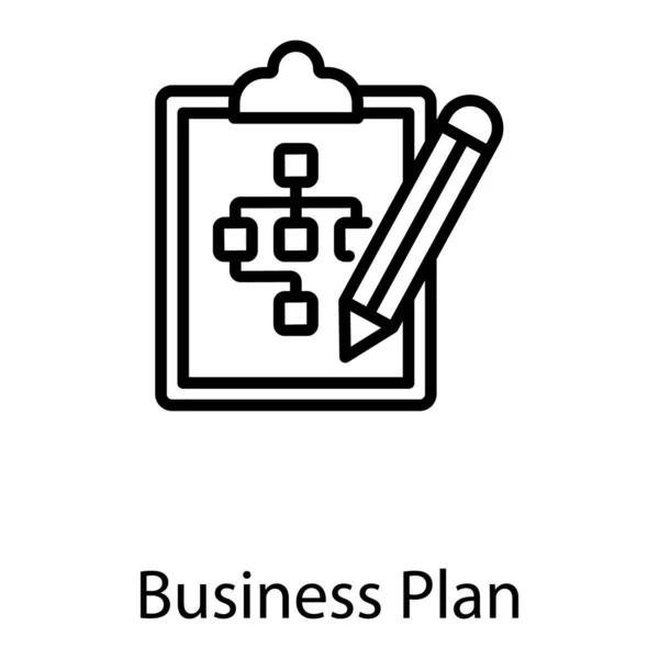 Linie Businessplan Vektordesign — Stockvektor