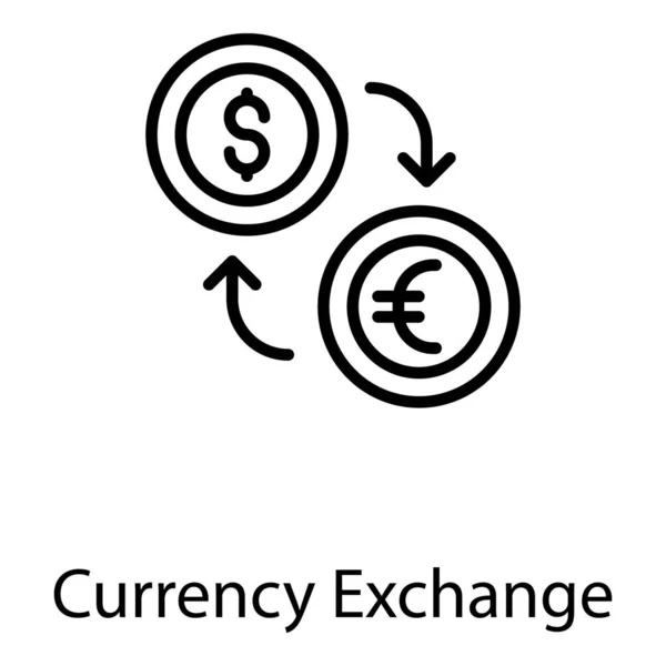 Vecteur Change Dans Conception Ligne — Image vectorielle