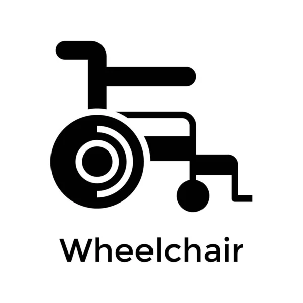 Vektor Invalidního Vozíku Pevném Designu — Stockový vektor