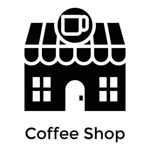 Solid Coffee Shop Vector Ontwerp — Stockvector