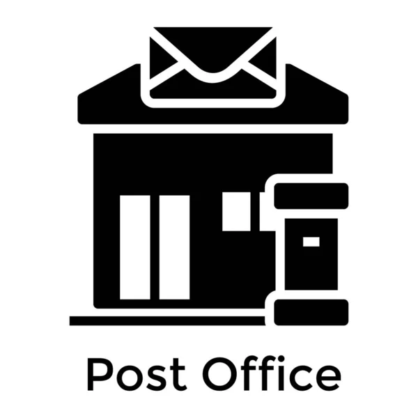 Ikona Post Office Vektoru Glyfu — Stockový vektor