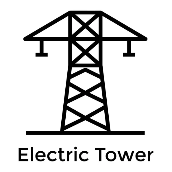 Projeto Vetor Linha Pólo Energia Elétrica — Vetor de Stock