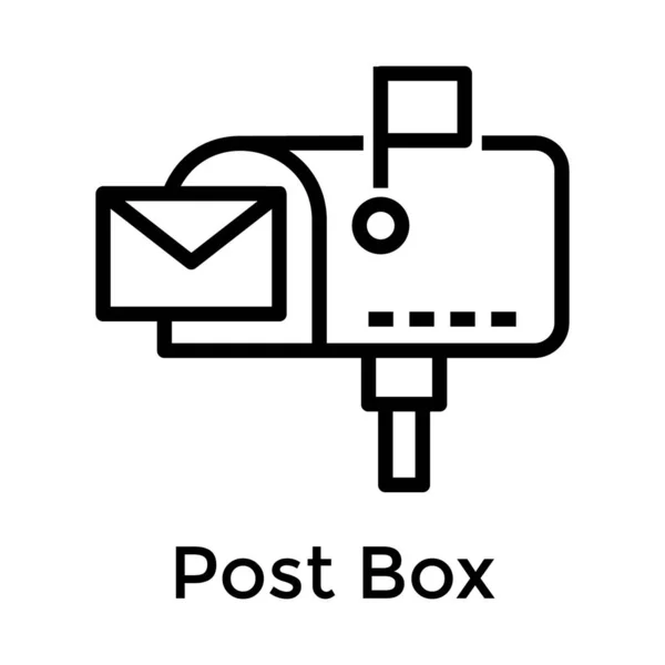 Vektor Post Boxu Návrhu Čáry — Stockový vektor