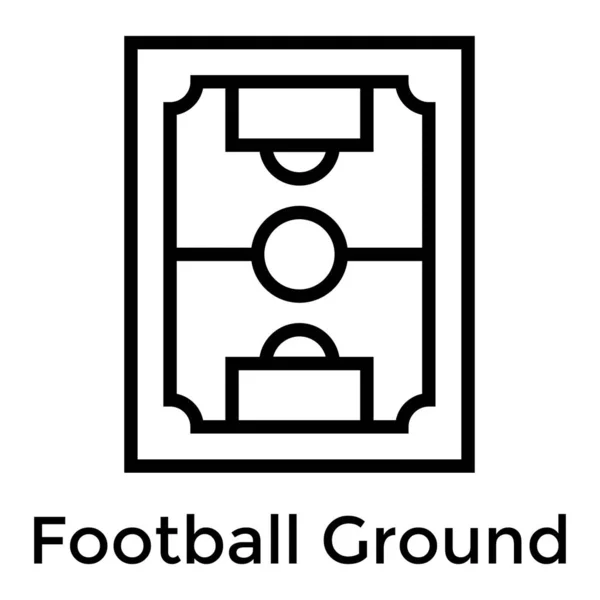 Vecteur Terrain Football Conception Ligne — Image vectorielle