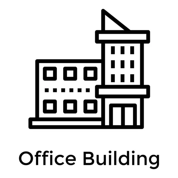 Wektor Budynku Biurowego Projektowaniu Linii — Wektor stockowy